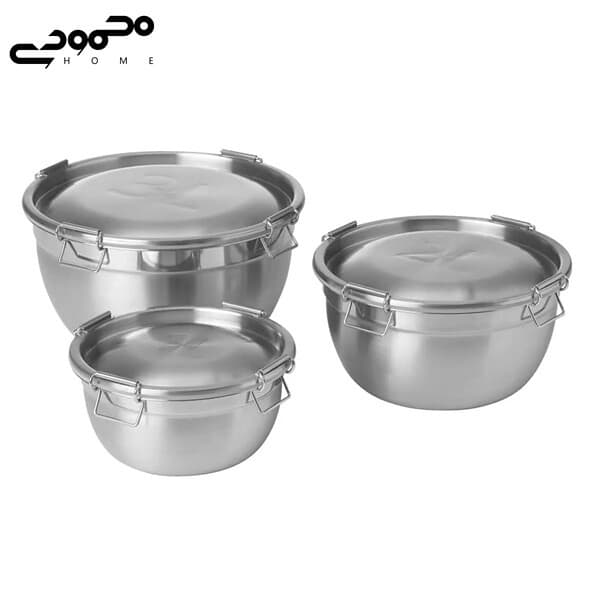 ست 3 عددی کاسه درب دار ایکیا مدل CIKLID