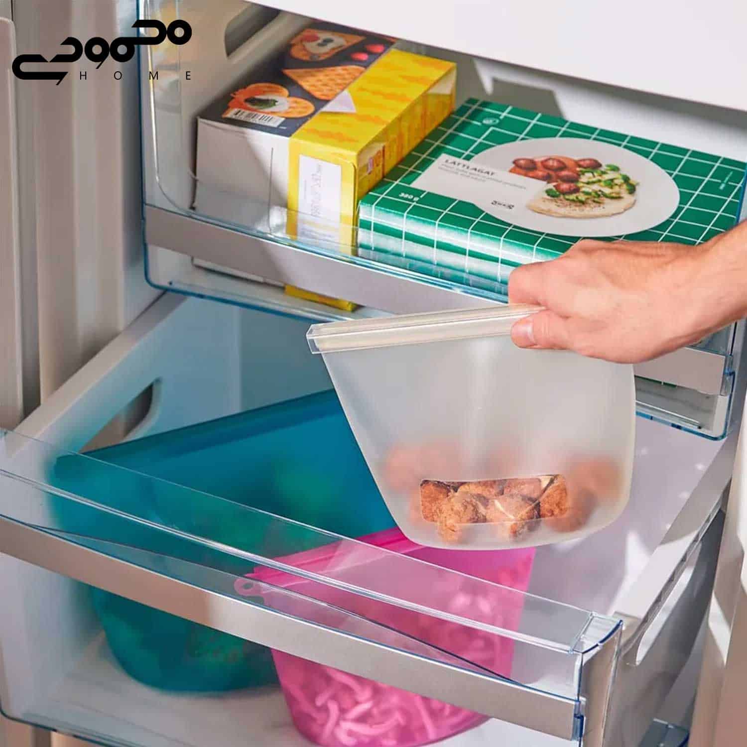 ست ۳ عددی کیسه زیپدار سیلیکونی ایکیا مدل FILFISK