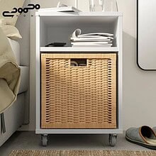 سبد حصیری ایکیا مدل BRANÄS برای دکوراسیون داخلی مدرن.