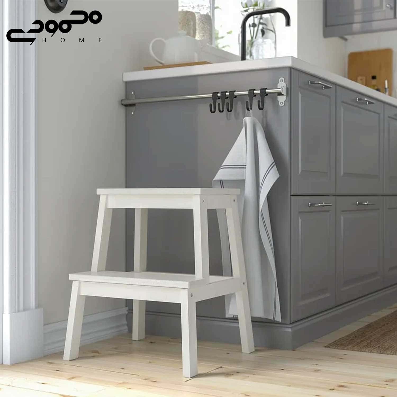 چهارپایه چوبی ایکیا مدل BEKVÄM