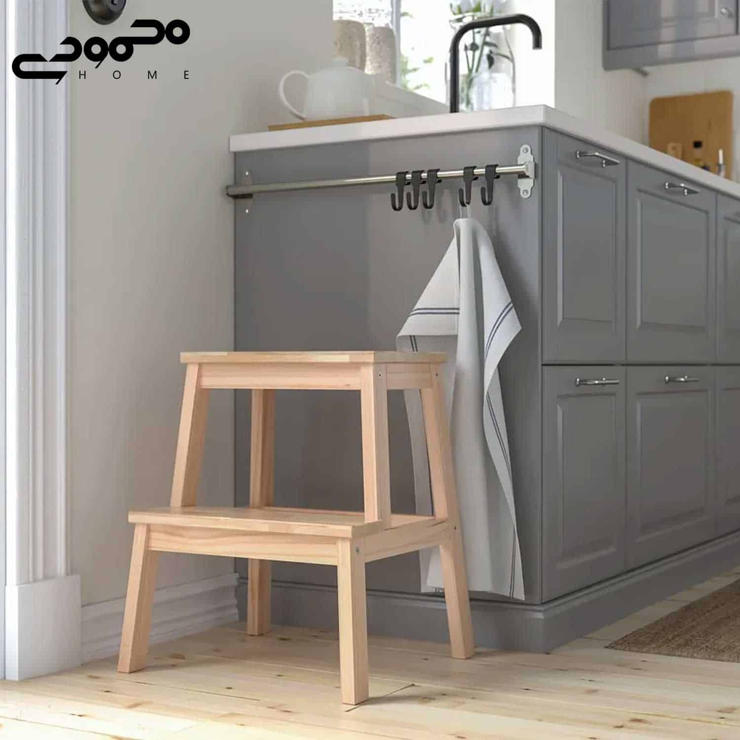 چهارپایه چوبی ایکیا مدل BEKVÄM