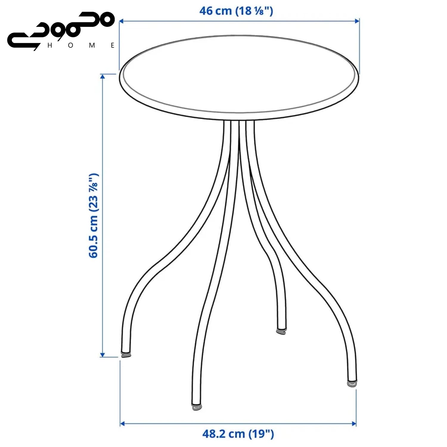 میز عسلی ایکیا مدل TÅNEBRO