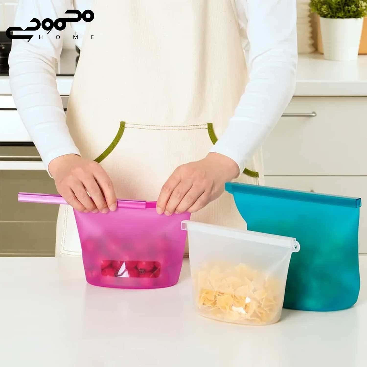 ست ۳ عددی کیسه زیپدار سیلیکونی ایکیا مدل FILFISK
