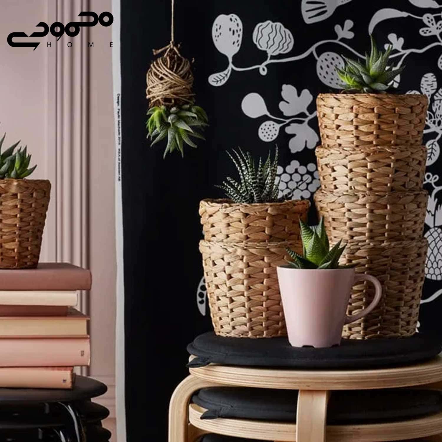 گلدان حصیری ایکیا مدل FRIDFULL