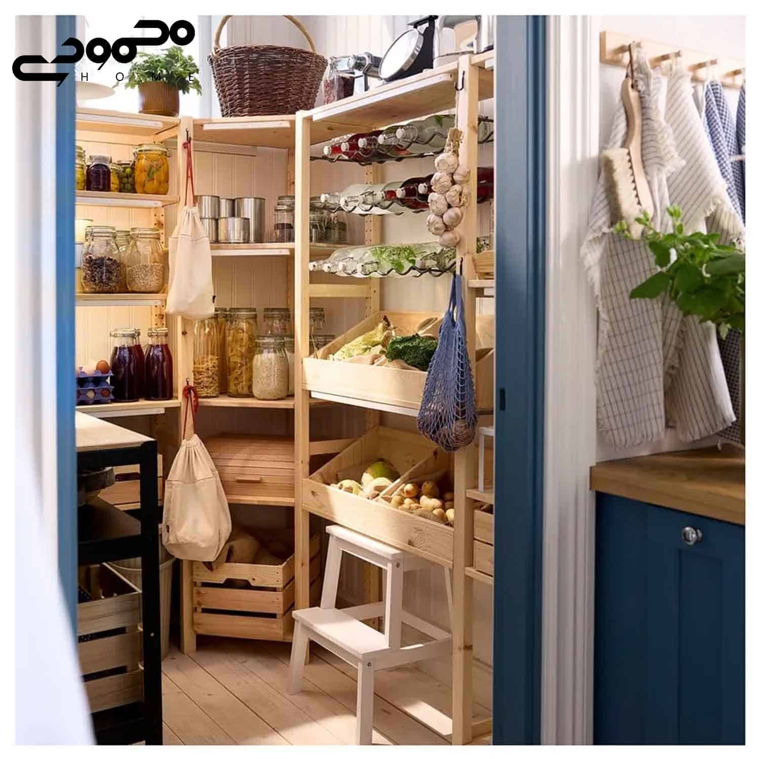 چهارپایه چوبی ایکیا مدل BEKVÄM