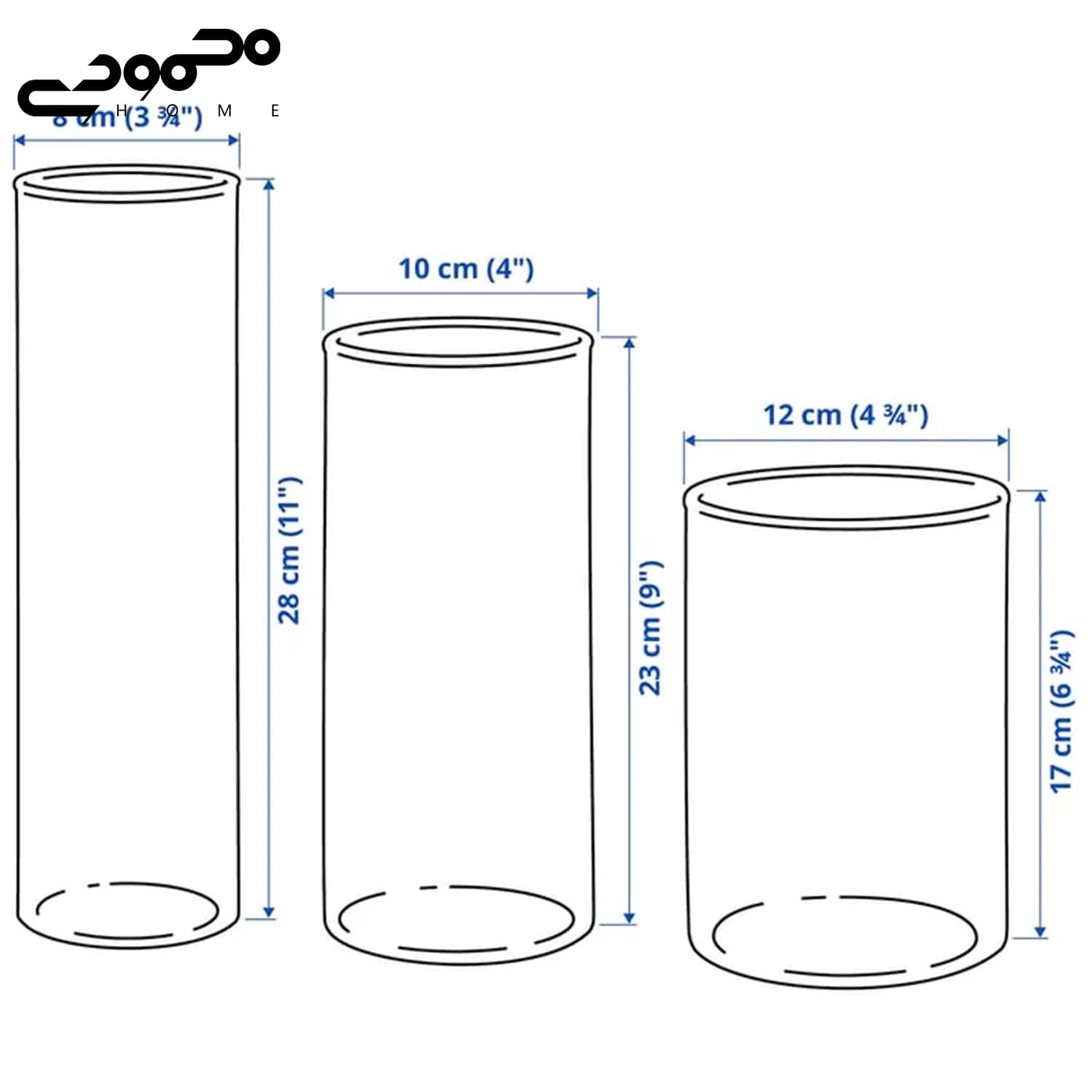 گلدان ایکیا مدل CYLINDER